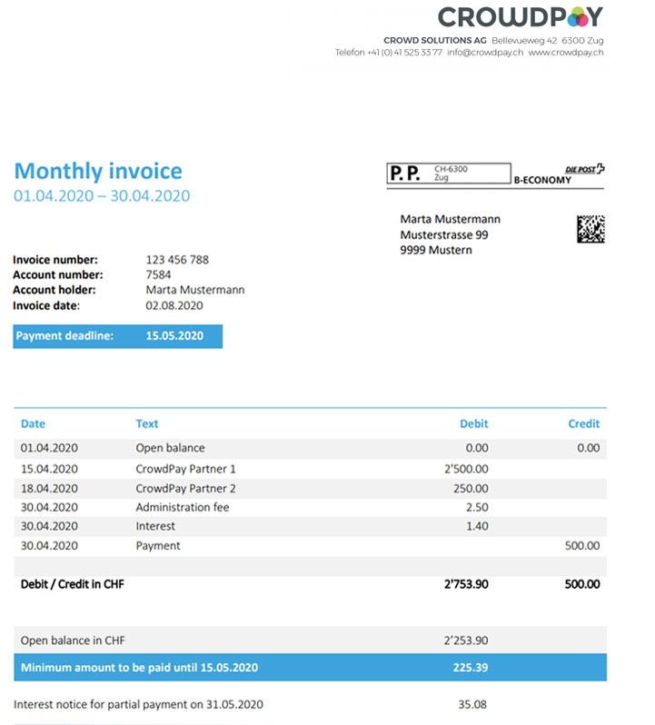 Interactive Invoice Example